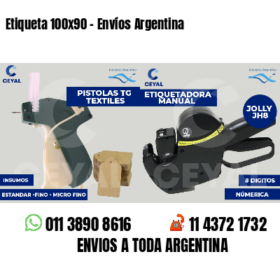 Etiqueta 100x90 - Envíos Argentina