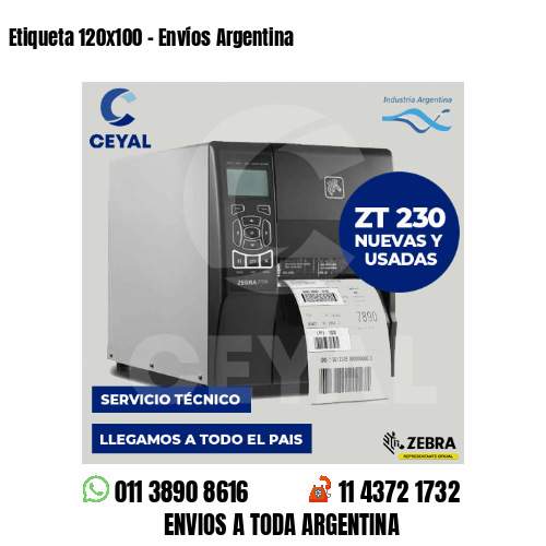 Etiqueta 120×100 – Envíos Argentina