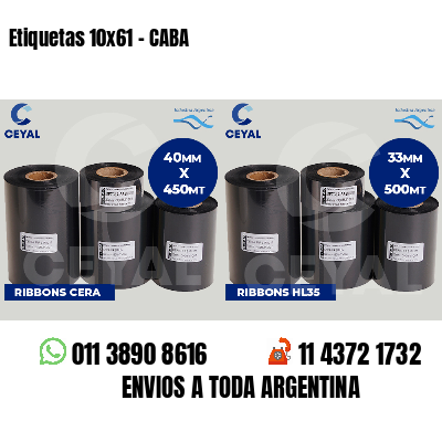 Etiquetas 10x61 - CABA