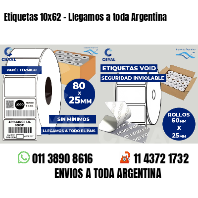 Etiquetas 10×62 – Llegamos a toda Argentina