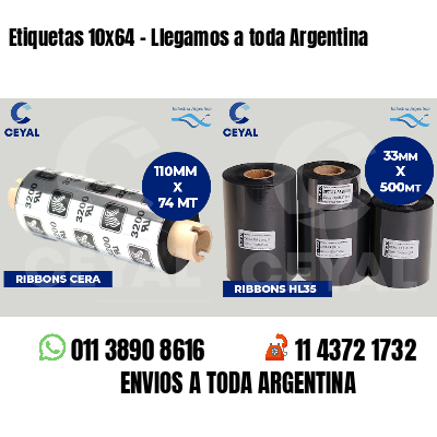 Etiquetas 10x64 - Llegamos a toda Argentina