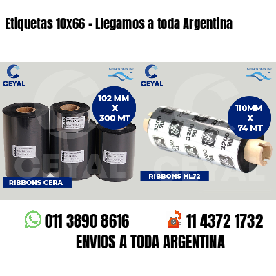 Etiquetas 10x66 - Llegamos a toda Argentina