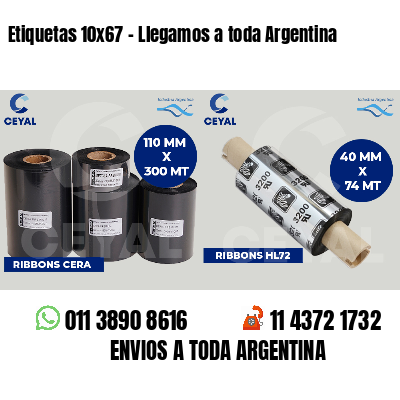 Etiquetas 10x67 - Llegamos a toda Argentina