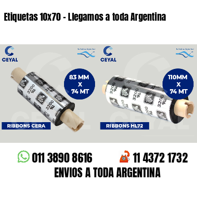 Etiquetas 10x70 - Llegamos a toda Argentina