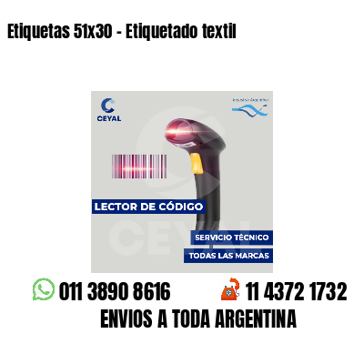 Etiquetas 51x30 - Etiquetado textil