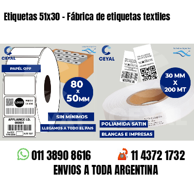 Etiquetas 51x30 - Fábrica de etiquetas textiles