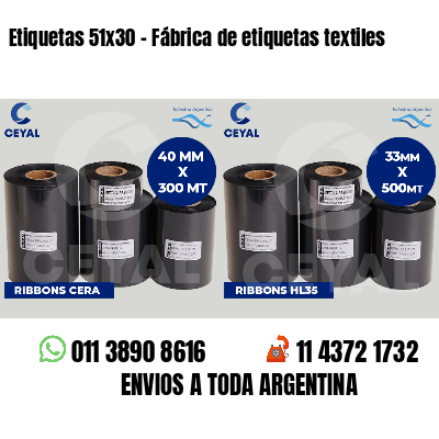 Etiquetas 51x30 - Fábrica de etiquetas textiles