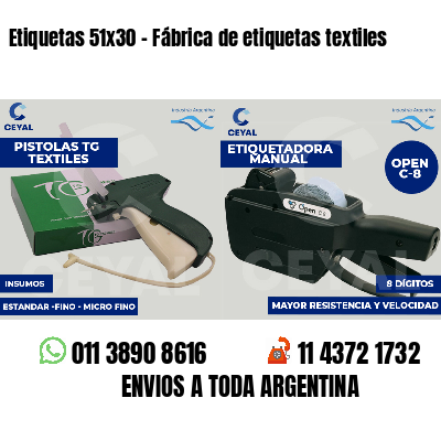 Etiquetas 51x30 - Fábrica de etiquetas textiles