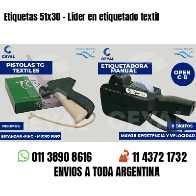 Etiquetas 51x30 - Líder en etiquetado textil