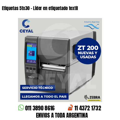 Etiquetas 51×30 – Líder en etiquetado textil