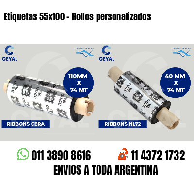 Etiquetas 55x100 - Rollos personalizados