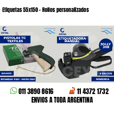 Etiquetas 55x150 - Rollos personalizados