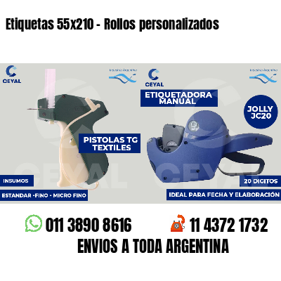 Etiquetas 55x210 - Rollos personalizados