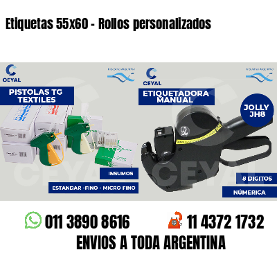 Etiquetas 55x60 - Rollos personalizados