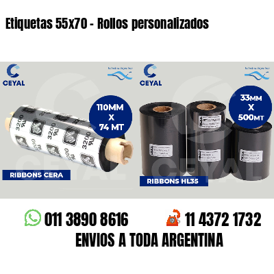 Etiquetas 55x70 - Rollos personalizados