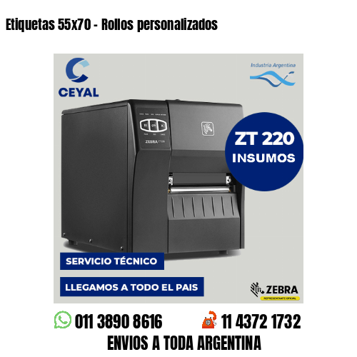 Etiquetas 55×70 – Rollos personalizados