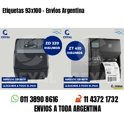 Etiquetas 93x100 - Envíos Argentina