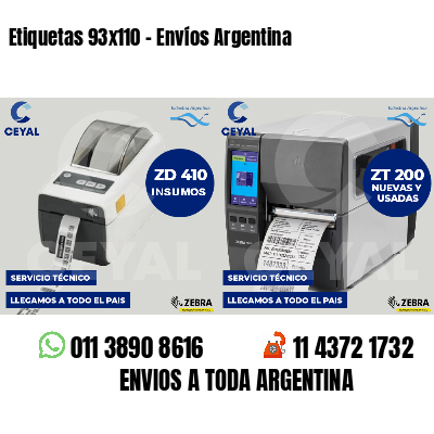 Etiquetas 93x110 - Envíos Argentina