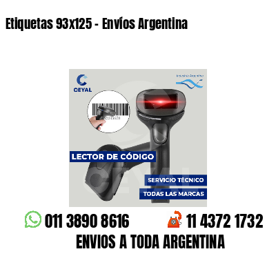 Etiquetas 93x125 - Envíos Argentina