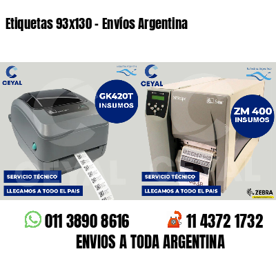Etiquetas 93x130 - Envíos Argentina