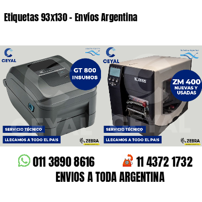 Etiquetas 93x130 - Envíos Argentina