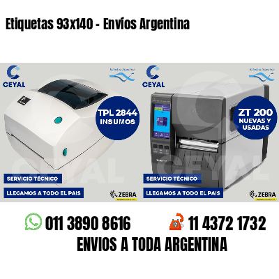 Etiquetas 93x140 - Envíos Argentina