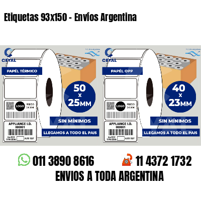 Etiquetas 93x150 - Envíos Argentina