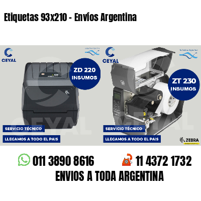 Etiquetas 93x210 - Envíos Argentina