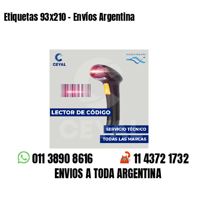 Etiquetas 93x210 - Envíos Argentina