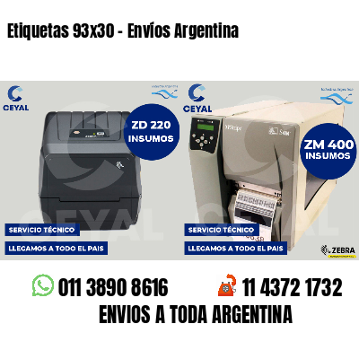 Etiquetas 93x30 - Envíos Argentina