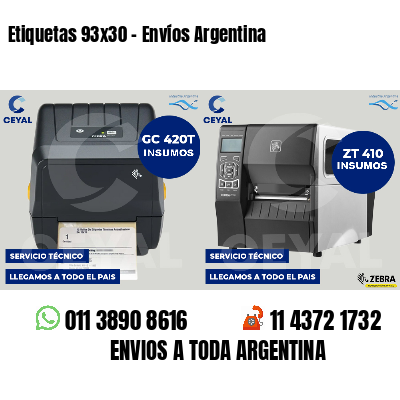Etiquetas 93x30 - Envíos Argentina