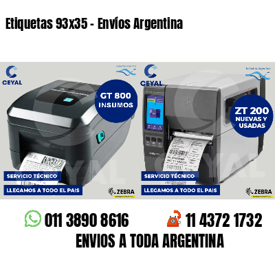 Etiquetas 93x35 - Envíos Argentina