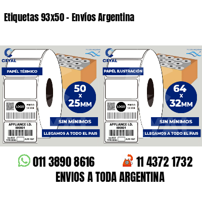Etiquetas 93x50 - Envíos Argentina