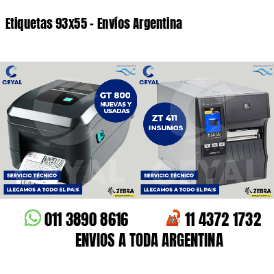 Etiquetas 93x55 - Envíos Argentina