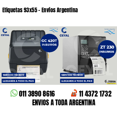 Etiquetas 93x55 - Envíos Argentina