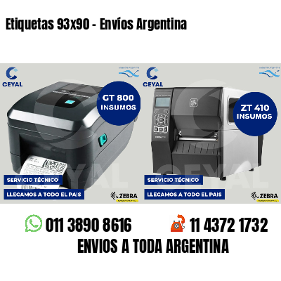 Etiquetas 93x90 - Envíos Argentina