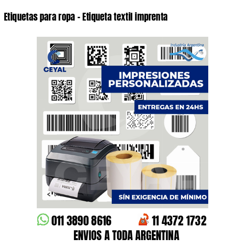 Etiquetas para ropa - Etiqueta textil imprenta