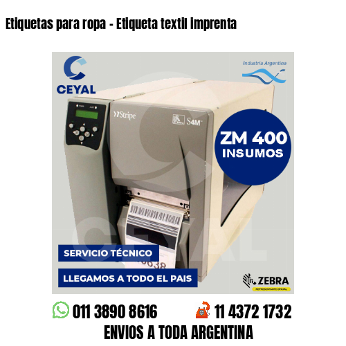 Etiquetas para ropa - Etiqueta textil imprenta