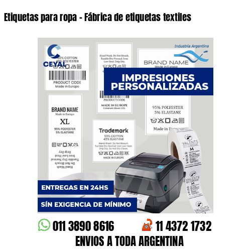 Etiquetas para ropa - Fábrica de etiquetas textiles