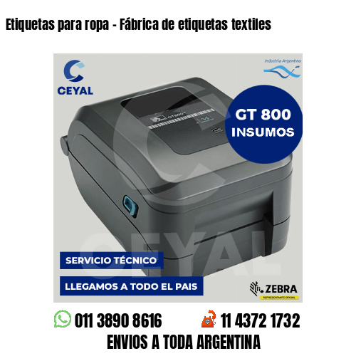 Etiquetas para ropa - Fábrica de etiquetas textiles