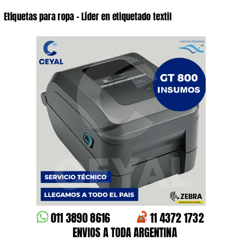 Etiquetas para ropa - Líder en etiquetado textil