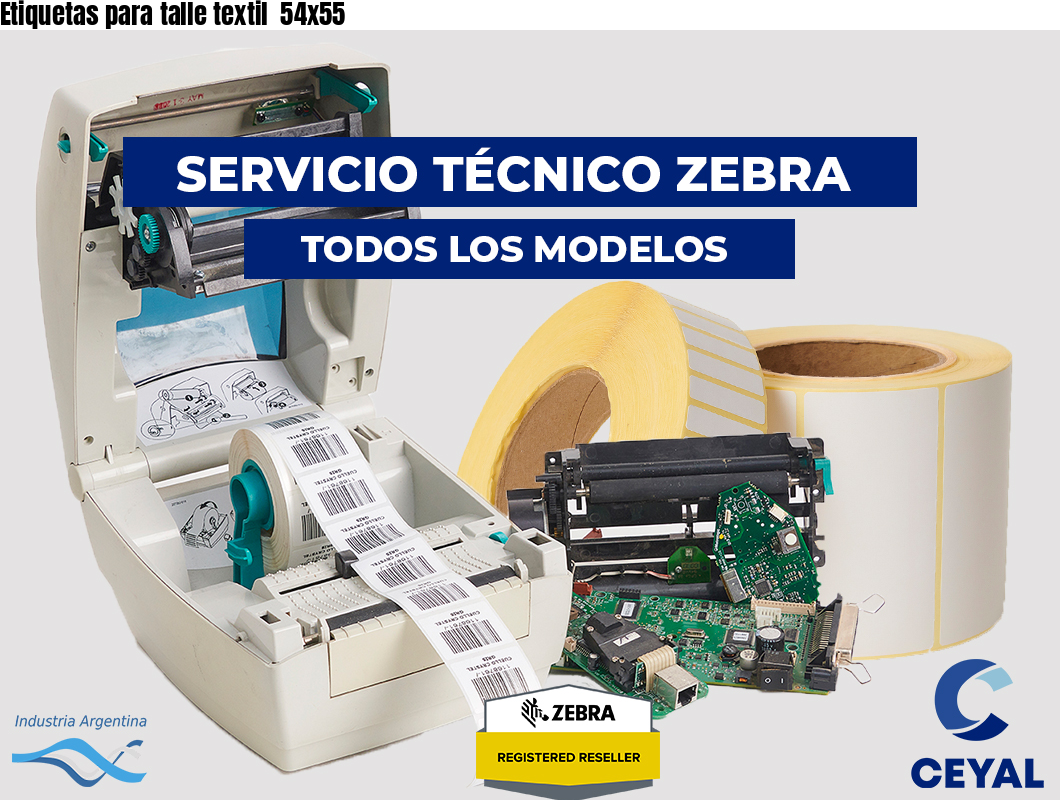 Etiquetas para talle textil 54x55