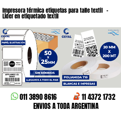 Impresora térmica etiquetas para talle textil - Líder en etiquetado textil