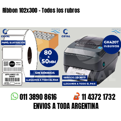 Ribbon 102x300 - Todos los rubros
