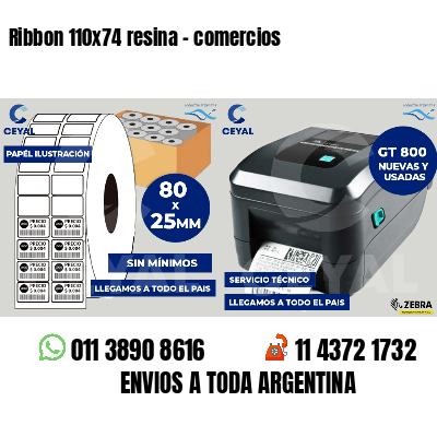 Ribbon 110x74 resina - comercios