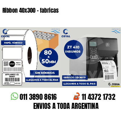 Ribbon 40x300 - fabricas