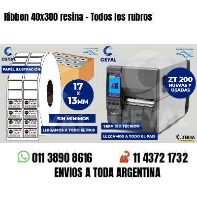 Ribbon 40x300 resina - Todos los rubros