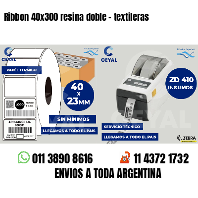 Ribbon 40x300 resina doble - textileras