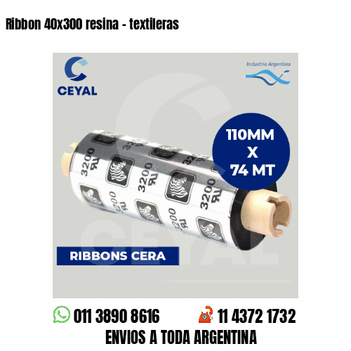 Ribbon 40×300 resina – textileras