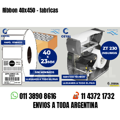 Ribbon 40x450 - fabricas